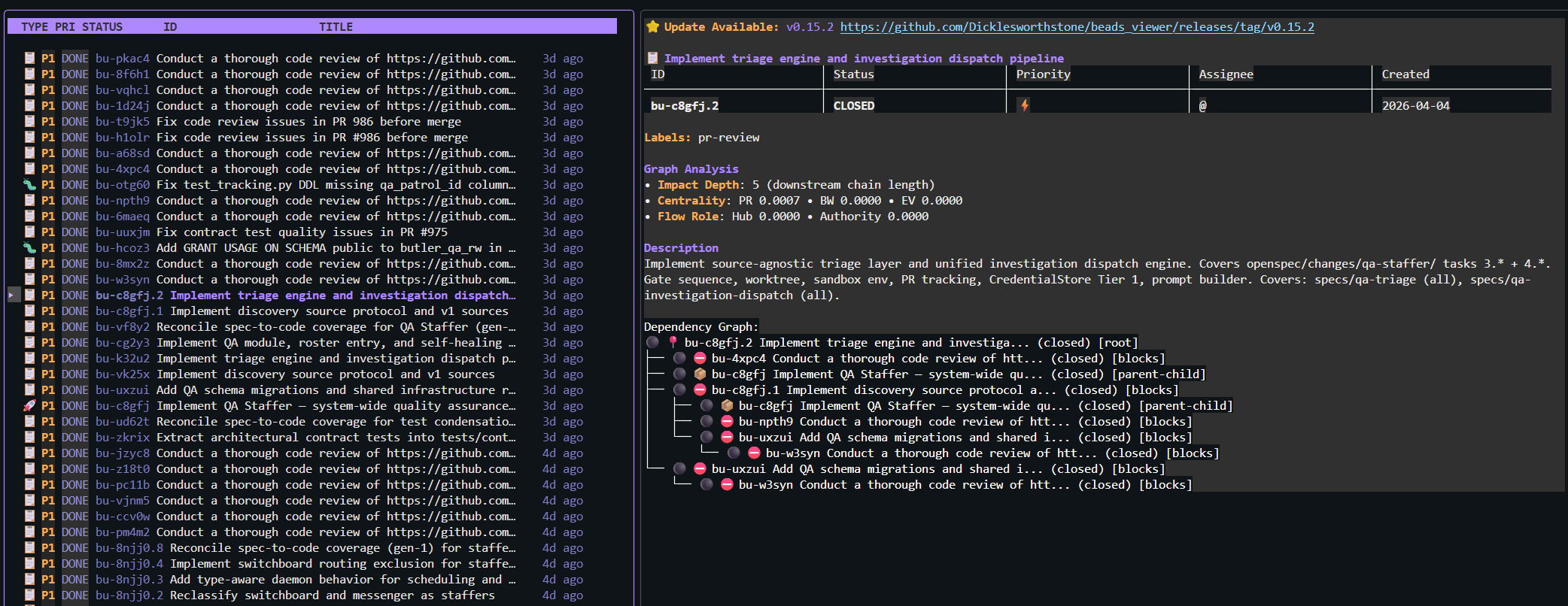Using Beads to coordinate tasks