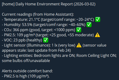Home Environment Report