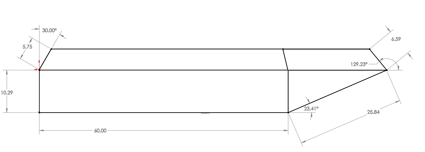 Hull dimensions — side view