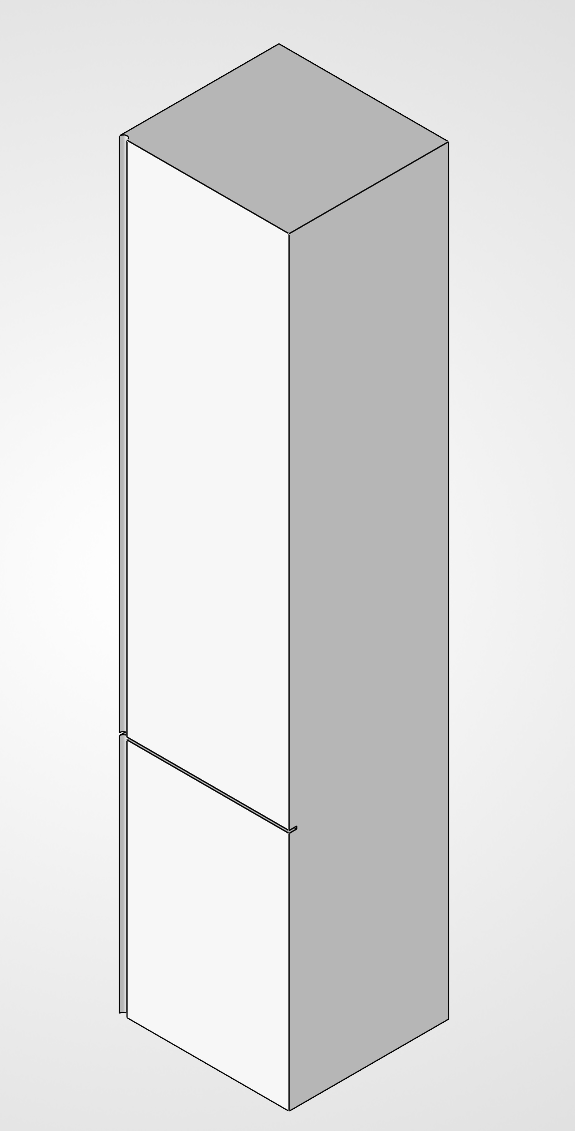 The fridge is just... a rectangular block with some carvings. Didn't really want to overengineer this; theoretically, could build a hinge and open/close capability too