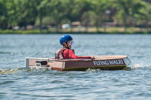 SUTD-MIT Global Leadership Programme electric boat on the Charles River